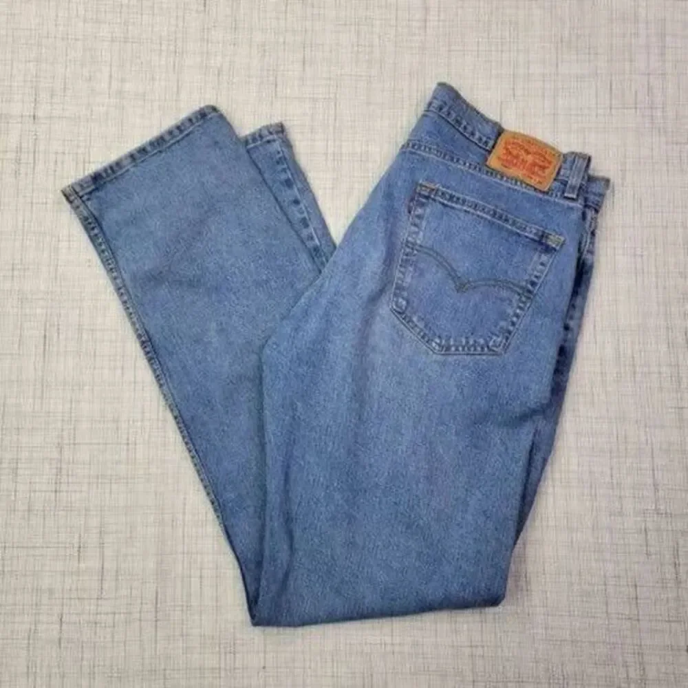 Levi's Men's Light Wash Straight-Leg Denim‎ Blue Jeans Size 36/34